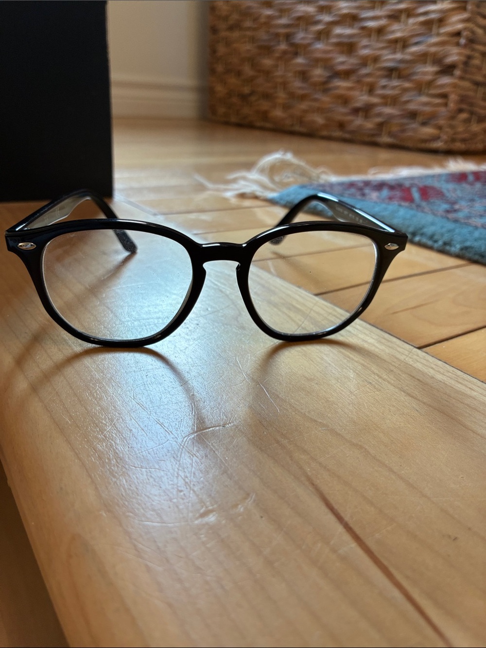 Ray-Ban Kids Black Round Frame Glasses